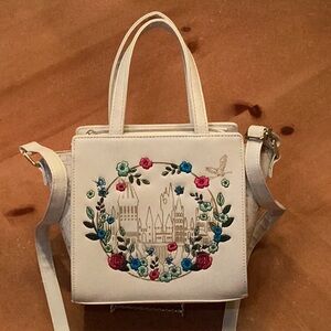Loungefly Harry Potter Hogwarts Castle Embroidered Faux Leather Satchel
